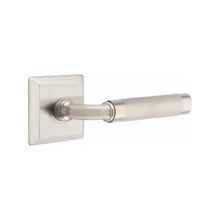 Load image into Gallery viewer, R-BAR KNURLED (RA.KN) PRIVACY (BED/BATH) LEVER WITH 2-3/8" BACKSET AND 1/4" ROUND FACEPLATE AND STRIKEPLATE
