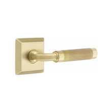 Load image into Gallery viewer, R-BAR KNURLED (RA.KN) PRIVACY (BED/BATH) LEVER WITH 2-3/8" BACKSET AND 1/4" ROUND FACEPLATE AND STRIKEPLATE