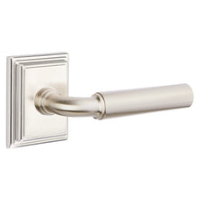 Load image into Gallery viewer, MANNING (MNG) PRIVACY (BED/BATH) LEVER WITH 2-3/8" BACKSET AND 1/4" ROUND FACEPLATE AND STRIKEPLATE