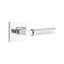 Load image into Gallery viewer, L-SQUARE KNURLED (LS.KN) PRIVACY (BED/BATH) LEVER WITH 2-3/8" BACKSET AND 1/4" ROUND FACEPLATE AND STRIKEPLATE