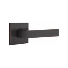 Load image into Gallery viewer, EMPOWERED MOTORIZED TOUCHSCREEN KEYPAD ENTRY SET BADEN GRIP (EMP0103) OIL RUBBED BRONZE (US10B) W/ 2-3/8" BACKSET AND 1/4" ROUND FACEPLATE AND STRIKEPLATE W/ INTERIOR LEVER