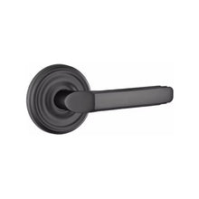 Load image into Gallery viewer, MILANO (M) PRIVACY (BED/BATH) LEVER WITH 2-3/8" BACKSET AND 1/4" ROUND FACEPLATE AND STRIKEPLATE