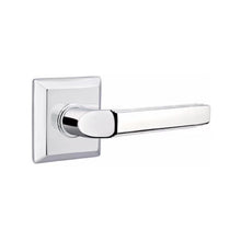 Load image into Gallery viewer, MILANO (M) PRIVACY (BED/BATH) LEVER WITH 2-3/8" BACKSET AND 1/4" ROUND FACEPLATE AND STRIKEPLATE