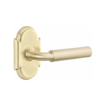 Load image into Gallery viewer, MANNING (MNG) PRIVACY (BED/BATH) LEVER WITH 2-3/8" BACKSET AND 1/4" ROUND FACEPLATE AND STRIKEPLATE