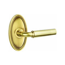 Load image into Gallery viewer, MANNING (MNG) PRIVACY (BED/BATH) LEVER WITH 2-3/8" BACKSET AND 1/4" ROUND FACEPLATE AND STRIKEPLATE