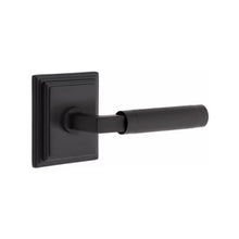 Load image into Gallery viewer, L-SQUARE KNURLED (LS.KN) PRIVACY (BED/BATH) LEVER WITH 2-3/8" BACKSET AND 1/4" ROUND FACEPLATE AND STRIKEPLATE