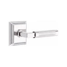 Load image into Gallery viewer, L-SQUARE KNURLED (LS.KN) PRIVACY (BED/BATH) LEVER WITH 2-3/8" BACKSET AND 1/4" ROUND FACEPLATE AND STRIKEPLATE