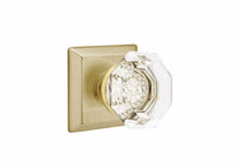 Load image into Gallery viewer, OLD TOWN GLASS (OT) PASSAGE (HALL/CLOSET) KNOB WITH 2-3/8" BACKSET AND 1/4" ROUND FACEPLATE AND STRIKEPLATE