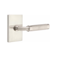 Load image into Gallery viewer, R-BAR KNURLED (RA.KN) PASSAGE (HALL/CLOSET) LEVER WITH 2-3/8" BACKSET AND 1/4" ROUND FACEPLATE AND STRIKEPLATE