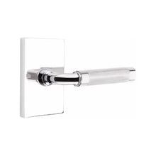 Load image into Gallery viewer, R-BAR KNURLED (RA.KN) PASSAGE (HALL/CLOSET) LEVER WITH 2-3/8" BACKSET AND 1/4" ROUND FACEPLATE AND STRIKEPLATE