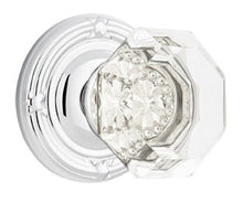 Load image into Gallery viewer, OLD TOWN GLASS (OT) PASSAGE (HALL/CLOSET) KNOB WITH 2-3/8" BACKSET AND 1/4" ROUND FACEPLATE AND STRIKEPLATE