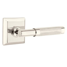 Load image into Gallery viewer, T-BAR KNURLED (TA.KN) PASSAGE (HALL/CLOSET) LEVER WITH 2-3/8" BACKSET AND 1/4" ROUND FACEPLATE AND STRIKEPLATE