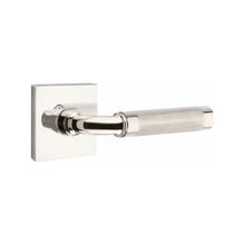 Load image into Gallery viewer, R-BAR KNURLED (RA.KN) PASSAGE (HALL/CLOSET) LEVER WITH 2-3/8" BACKSET AND 1/4" ROUND FACEPLATE AND STRIKEPLATE