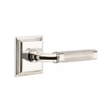 Load image into Gallery viewer, R-BAR KNURLED (RA.KN) PASSAGE (HALL/CLOSET) LEVER WITH 2-3/8" BACKSET AND 1/4" ROUND FACEPLATE AND STRIKEPLATE
