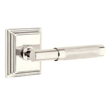 Load image into Gallery viewer, T-BAR KNURLED (TA.KN) PASSAGE (HALL/CLOSET) LEVER WITH 2-3/8" BACKSET AND 1/4" ROUND FACEPLATE AND STRIKEPLATE