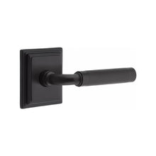 Load image into Gallery viewer, R-BAR KNURLED (RA.KN) PASSAGE (HALL/CLOSET) LEVER WITH 2-3/8" BACKSET AND 1/4" ROUND FACEPLATE AND STRIKEPLATE