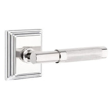 Load image into Gallery viewer, T-BAR KNURLED (TA.KN) PASSAGE (HALL/CLOSET) LEVER WITH 2-3/8" BACKSET AND 1/4" ROUND FACEPLATE AND STRIKEPLATE