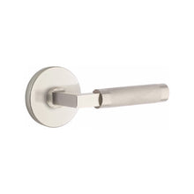 Load image into Gallery viewer, L-SQUARE KNURLED (LS.KN) PASSAGE (HALL/CLOSET) LEVER WITH 2-3/8" BACKSET AND 1/4" ROUND FACEPLATE AND STRIKEPLATE