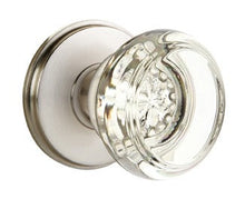 Load image into Gallery viewer, GEORGETOWN GLASS (GT) PRIVACY (BED/BATH) KNOB WITH 2-3/8" BACKSET AND 1/4" ROUND FACEPLATE AND STRIKEPLATE