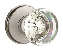 Load image into Gallery viewer, GEORGETOWN GLASS (GT) PRIVACY (BED/BATH) KNOB WITH 2-3/8" BACKSET AND 1/4" ROUND FACEPLATE AND STRIKEPLATE