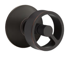 Load image into Gallery viewer, SPOKE (SPK) PRIVACY (BED/BATH) KNOB WITH 2-3/8" BACKSET AND 1/4" ROUND FACEPLATE AND STRIKEPLATE