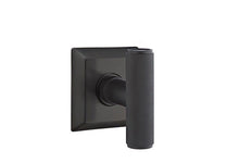 Load image into Gallery viewer, THE ACE KNURLED (ACEKN) PRIVACY (BED/BATH) KNOB WITH 2-3/8" BACKSET AND 1/4" ROUND FACEPLATE AND STRIKEPLATE