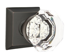 Load image into Gallery viewer, OLD TOWN GLASS (OT) PASSAGE (HALL/CLOSET) KNOB WITH 2-3/8" BACKSET AND 1/4" ROUND FACEPLATE AND STRIKEPLATE
