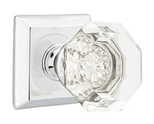 Load image into Gallery viewer, OLD TOWN GLASS (OT) PASSAGE (HALL/CLOSET) KNOB WITH 2-3/8" BACKSET AND 1/4" ROUND FACEPLATE AND STRIKEPLATE