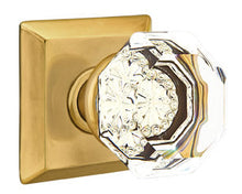 Load image into Gallery viewer, OLD TOWN GLASS (OT) PASSAGE (HALL/CLOSET) KNOB WITH 2-3/8" BACKSET AND 1/4" ROUND FACEPLATE AND STRIKEPLATE