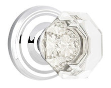 Load image into Gallery viewer, OLD TOWN GLASS (OT) PRIVACY (BED/BATH) KNOB WITH 2-3/8" BACKSET AND 1/4" ROUND FACEPLATE AND STRIKEPLATE