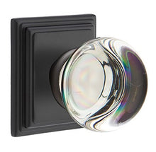 Load image into Gallery viewer, PROVIDENCE GLASS (PC) PASSAGE (HALL/CLOSET) KNOB WITH 2-3/8" BACKSET AND 1/4" ROUND FACEPLATE AND STRIKEPLATE