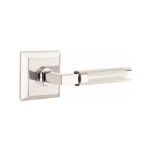 Load image into Gallery viewer, L-SQUARE KNURLED (LS.KN) PASSAGE (HALL/CLOSET) LEVER WITH 2-3/8" BACKSET AND 1/4" ROUND FACEPLATE AND STRIKEPLATE