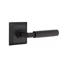 Load image into Gallery viewer, L-SQUARE KNURLED (LS.KN) PASSAGE (HALL/CLOSET) LEVER WITH 2-3/8" BACKSET AND 1/4" ROUND FACEPLATE AND STRIKEPLATE