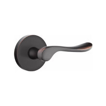 Load image into Gallery viewer, LUZERN (LU) PRIVACY (BED/BATH) LEVER WITH 2-3/8" BACKSET AND 1/4" ROUND FACEPLATE AND STRIKEPLATE