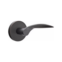 Load image into Gallery viewer, MERCURY (MC) PRIVACY (BED/BATH) LEVER WITH 2-3/8" BACKSET AND 1/4" ROUND FACEPLATE AND STRIKEPLATE