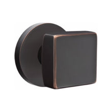 Load image into Gallery viewer, SQUARE (SQU) PASSAGE (HALL/CLOSET) KNOB WITH 2-3/8" BACKSET AND 1/4" ROUND FACEPLATE AND STRIKEPLATE