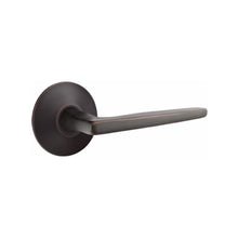 Load image into Gallery viewer, HERMES (HER) PASSAGE (HALL/CLOSET) LEVER WITH 2-3/8" BACKSET AND 1/4" ROUND FACEPLATE AND STRIKEPLATE