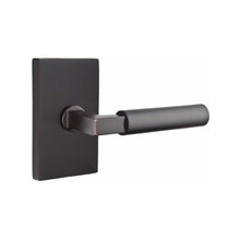 Load image into Gallery viewer, HERCULES (HEC) PRIVACY (BED/BATH) LEVER WITH 2-3/8" BACKSET AND 1/4" ROUND FACEPLATE AND STRIKEPLATE