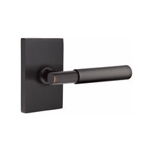 Load image into Gallery viewer, MYLES (MYL) PRIVACY (BED/BATH) LEVER WITH 2-3/8" BACKSET AND 1/4" ROUND FACEPLATE AND STRIKEPLATE