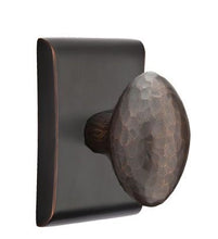Load image into Gallery viewer, HAMMERED EGG (HE) PASSAGE (HALL/CLOSET) KNOB WITH 2-3/8" BACKSET AND 1/4" ROUND FACEPLATE AND STRIKEPLATE