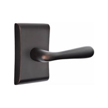 Load image into Gallery viewer, BASEL (BA) PASSAGE (HALL/CLOSET) LEVER WITH 2-3/8" BACKSET AND 1/4" ROUND FACEPLATE AND STRIKEPLATE