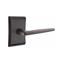 Load image into Gallery viewer, HERMES (HER) PRIVACY (BED/BATH) LEVER WITH 2-3/8" BACKSET AND 1/4" ROUND FACEPLATE AND STRIKEPLATE