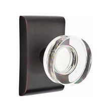 Load image into Gallery viewer, MODERN DISC GLASS (MDC) PASSAGE (HALL/CLOSET) KNOB WITH 2-3/8" BACKSET AND 1/4" ROUND FACEPLATE AND STRIKEPLATE