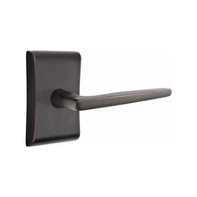 Load image into Gallery viewer, HERMES (HER) PASSAGE (HALL/CLOSET) LEVER WITH 2-3/8" BACKSET AND 1/4" ROUND FACEPLATE AND STRIKEPLATE