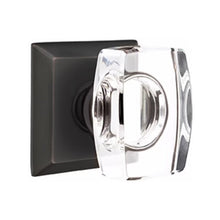 Load image into Gallery viewer, WINDSOR GLASS (WS) PRIVACY (BED/BATH) KNOB WITH 2-3/8" BACKSET AND 1/4" ROUND FACEPLATE AND STRIKEPLATE WITH TRADITIONAL ROSETTE