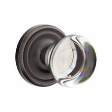 Load image into Gallery viewer, PROVIDENCE GLASS (PC) PASSAGE (HALL/CLOSET) KNOB WITH 2-3/8" BACKSET AND 1/4" ROUND FACEPLATE AND STRIKEPLATE