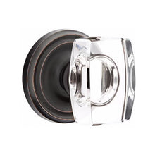 Load image into Gallery viewer, WINDSOR GLASS (WS) PASSAGE (HALL/CLOSET) KNOB WITH 2-3/8" BACKSET AND 1/4" ROUND FACEPLATE AND STRIKEPLATE WITH TRADITIONAL ROSETTE