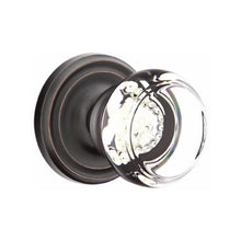 Load image into Gallery viewer, GEORGETOWN GLASS (GT) PRIVACY (BED/BATH) KNOB WITH 2-3/8" BACKSET AND 1/4" ROUND FACEPLATE AND STRIKEPLATE