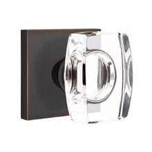 Load image into Gallery viewer, WINDSOR GLASS (WS) PASSAGE (HALL/CLOSET) KNOB WITH 2-3/8" BACKSET AND 1/4" ROUND FACEPLATE AND STRIKEPLATE WITH MODERN ROSETTE