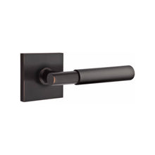 Load image into Gallery viewer, MYLES (MYL) PRIVACY (BED/BATH) LEVER WITH 2-3/8" BACKSET AND 1/4" ROUND FACEPLATE AND STRIKEPLATE